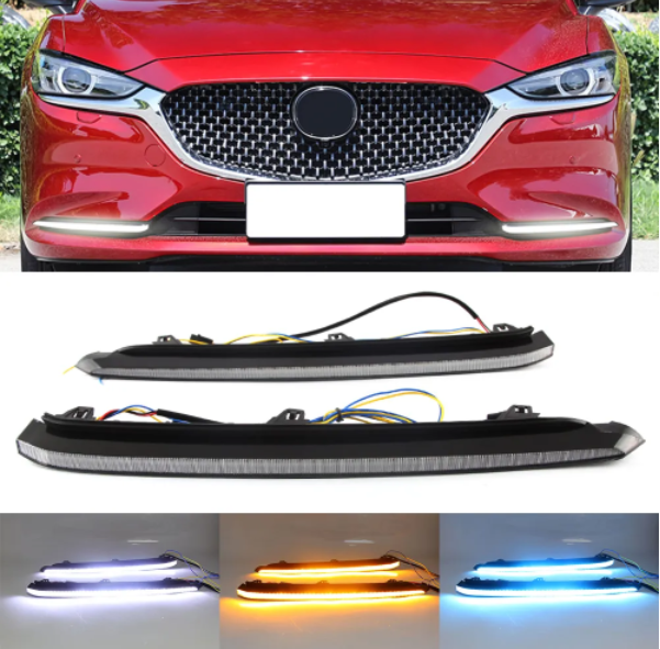 KEEN Car Led for Mazda 6 ATENZA 2020 2021 Daytime Running Lamp Car DRL Fog Lights Driving Headlamp