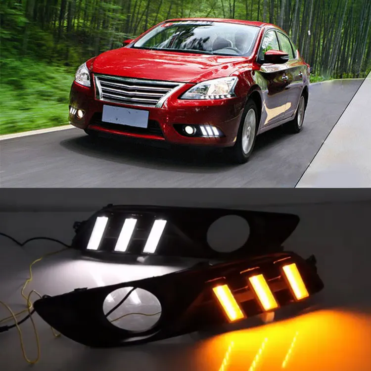 KEEN Car Styling led DRL for 2012-2015 Nissan SYLPHY SENTRA Daytime Running Lamp Turning Signal Driving Fog Light