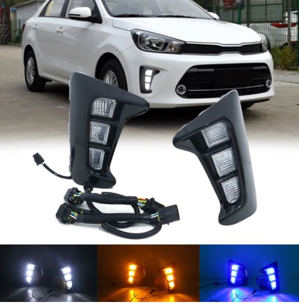 KEEN LED Spare Parts Daytime Running Light for kia Pegas Soluto 2018 2019 2020 LED DRL Fog Lamp Cover Fog light