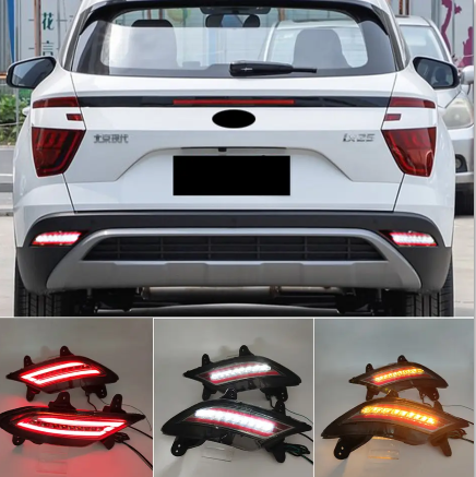 KEEN Car Rear Bumper Light for Hyundai IX25 Creta 2020 2021 Tail Fog Lamp Brake Reverse Flow Turn Signal Reflector Lights