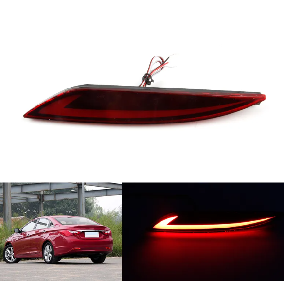 KEEN Wholesale Car Rear Bumper Reflectors for Hyundai Sonata 8 2012-2015 Car Tail Lamp Warning led Brake Stop light