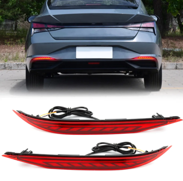 KEEN New 12V Rear Bumper Light for Hyundai Elantra 2021 Tail Brake Stop Lamp Flowing Turn Signal Reflectors led