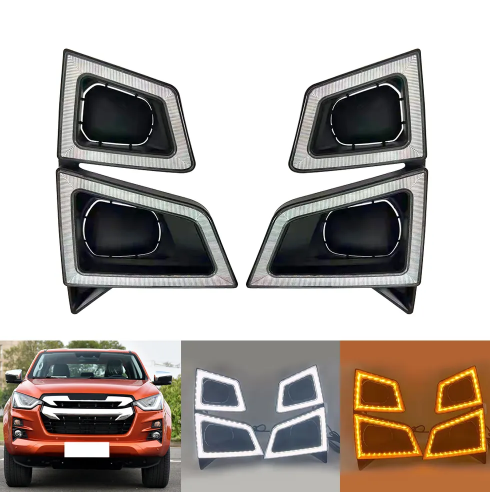 KEEN Wholesale Daytime Running Light For Isuzu D-max 2019 2020 2021 Dmax LED DRL Driving Fog Lamp Pick Up LED