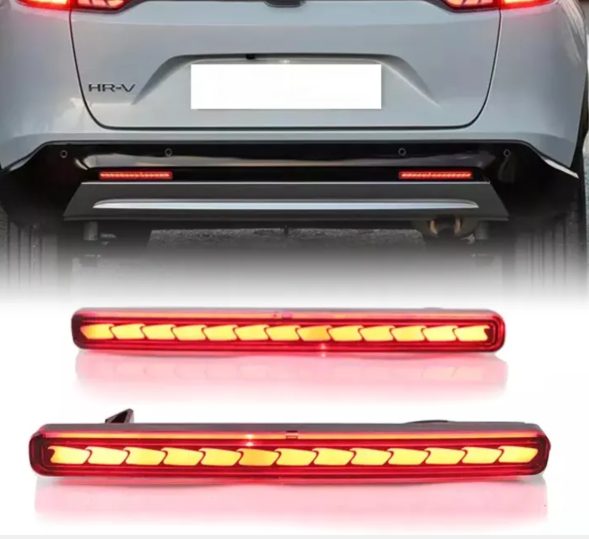 KEEN Car LED Tail Light for Honda Vezel HR-V HRV 2022 Rear Bumper Reflector Lamp Dynamic Turn Signal Brake Lamp