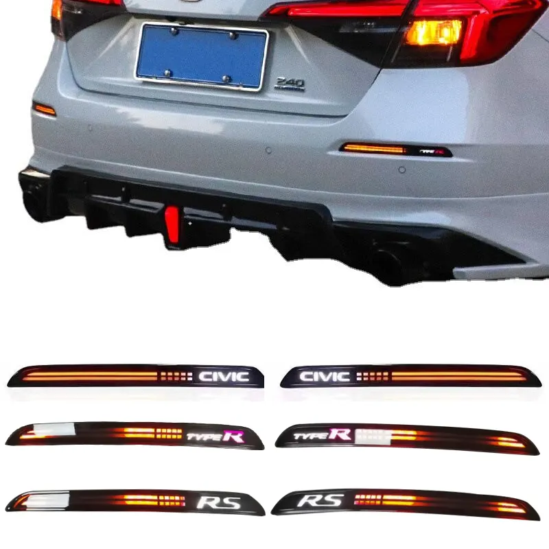KEEN New 3 Functions Rear Bumper Light for Honda Civic 2021 2022 LED Brake Lamp with Dynamic Turn Signal Reflectors Taillight