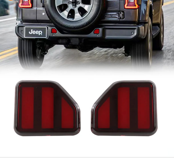 KEEN Led Tail Light for Jeep Wrangler 2018-2022 US Version Rear Bumper Fog Lamp Brake Flow Turn Signal Reflector Lights