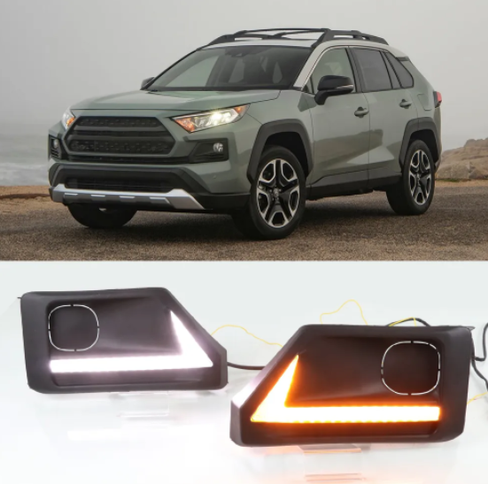 KEEN Daylight LED DRL for Toyota RAV4 Adventure 2019 2020 2021 Daytime Running Light Head Lamp Rav 4 Fog Lamp Cover Light