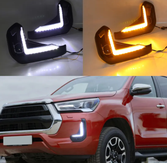 KEEN Car Daytime Running Lamp for Toyota Hilux Revo 2020-2021 Driving Fog Lights LED Head Light