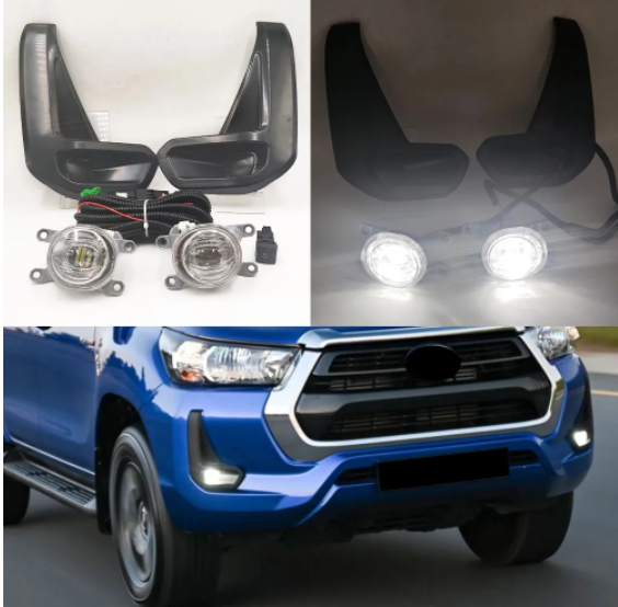 KEEN Front Bumper LED Fog Lamp For Toyota Hilux Revo 2020 2021 Driving Foglight with Cable Headlights