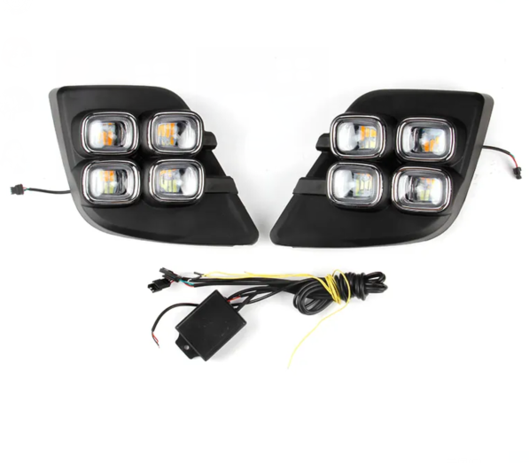 KEEN 12V Car LED DRL For 2016-2018 Toyota Hilux Revo Daytime Running Light Turning Headlight Fog Lamp Cover led