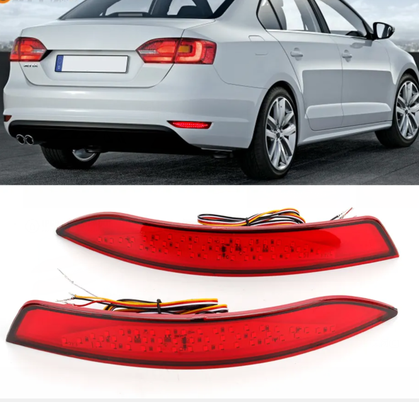KEEN Car Rear Bumper Reflectors Lights for VW Jetta mk6 A6 Sagitar 2011-2015 Tail Lamp Turn Signal Brake Lights