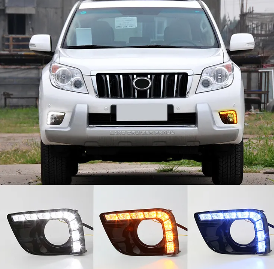 KEEN 3 Functions Headlight Daytime Running Light for Toyota Land Cruiser FJ150 Prado 2013-2014 DRL Driving Fog Light Flow Turn