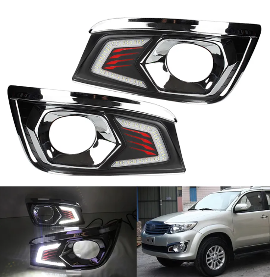 KEEN New Arrival 12V LED Daylight for Toyota Fortuner 2012 LED DRL White Fog Lamp Cover Lights
