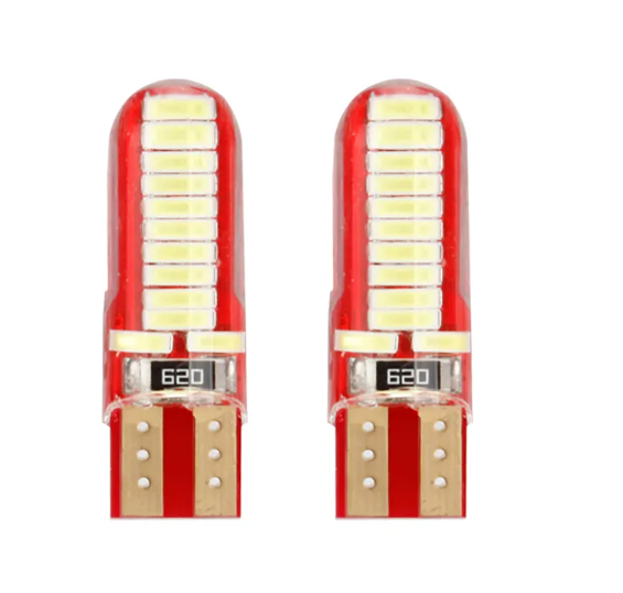 KEEN W5W Canbus 4014 24SMD T10 Led Silicone Bulbs Car Interior Dome Reading License Plate Light Parking Signal Lamp