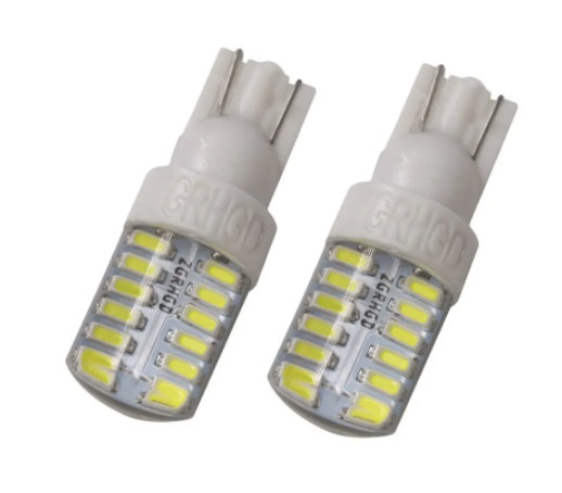 KEEN Silicone T10 LED Bulb Car Clearance Signal Light W5W 3014 LED 24SMD Auto License Plate Interior Dome Reading Light
