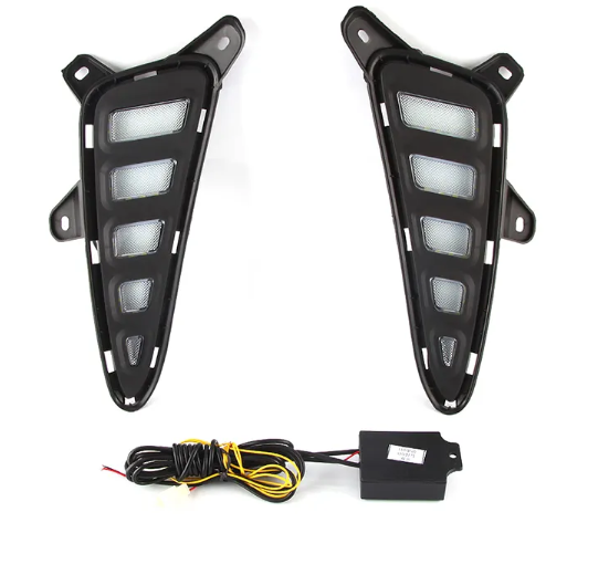 KEEN 12V LED DRL Daytime Running Lamp for 2017-2018 Toyota CHR with Turn Signal Lights C-HR Fog Light