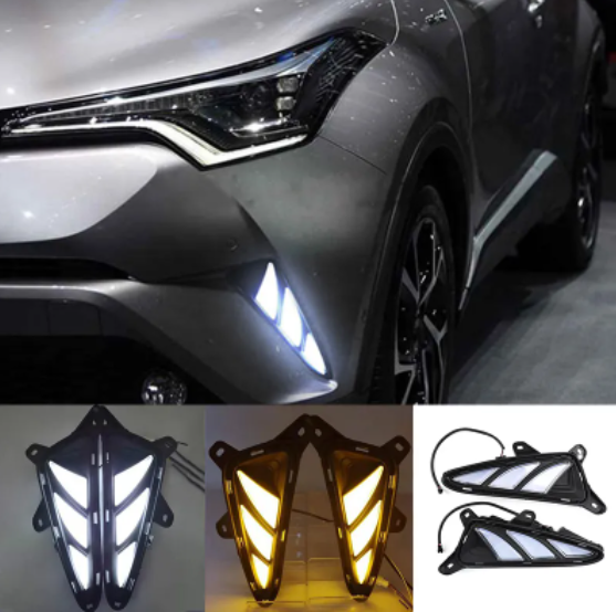 KEEN Hot Sale C-HR Daytime Running Led DRL Fog Lights for 2017-2018 Toyota CHR 2017-2018 Driving Lamp Turning
