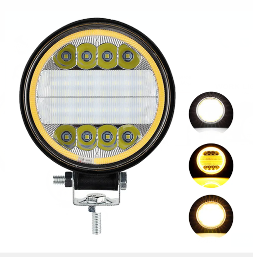 KEEN 4inch Round 72W Work Light with Angel Eye Halo Ring Ofroad LED Light Bar Truck Tractor Boat 4WD SUV ATV Fog Light Headlamp