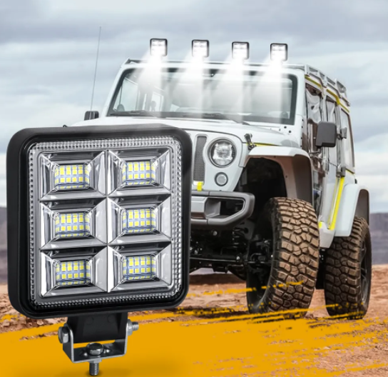 KEEN 144W Work Light Bar Worklight 48 Leds Offroad Spot Lamp Head Lights for 4X4 Truck Tractor Boat Trailer SUV ATV 12-60V