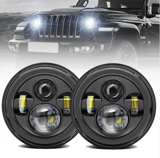 KEEN 7 inch Headlight for JEEP Wrangler 4x4 Truck SUV Pickup Offroad Work Light High/Low Beam Spot Flood led