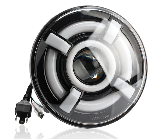 KEEN 7 Inch LED Halo Ring Headlight For JEEP Wran-gler Round Work Light Off Road Truck 4x4 Spotlight