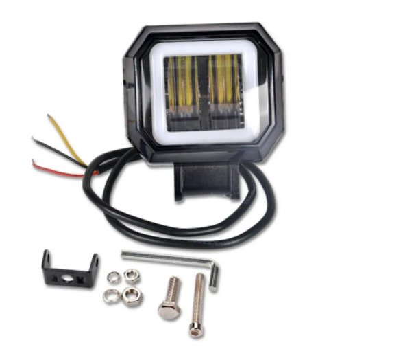 KEEN 20W Work Lamp with Angle Eye for Car Truck Motorcycle ATV SUV Halo Offroad Light Driving Headlight 12-24V LED