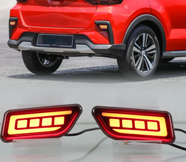 KEEN Rear Bumper Light for Toyota Bezza Ativa Alra Perodua 2020-2022 Taillights Flow Turn Signal Brake Warning Reflector Lamp