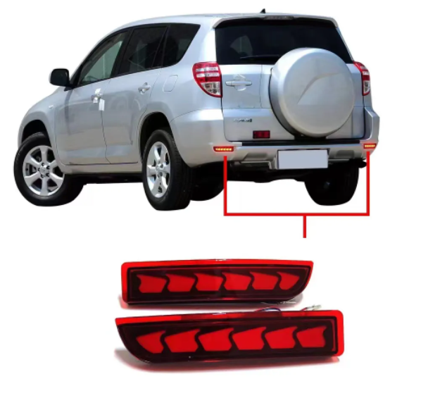 KEEN 12V Led Tail Light for Toyota Rav4 Estima Ipsum Gaia Rear Bumper Light Brake Dynamic Turn Signal Reflector Fog Lamp