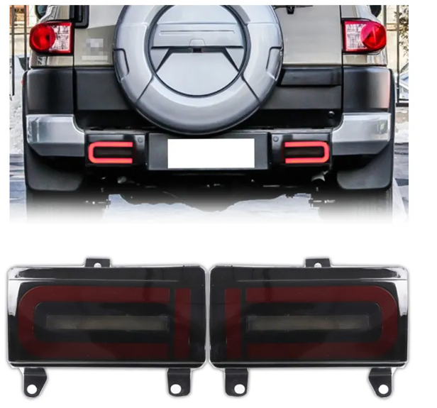 KEEN LED Rear Bumper Reflector Light for Toyota FJ Cruiser 2007-2020 2021 2022 Taillight Brake Reverse Lamp Turn Signal Light