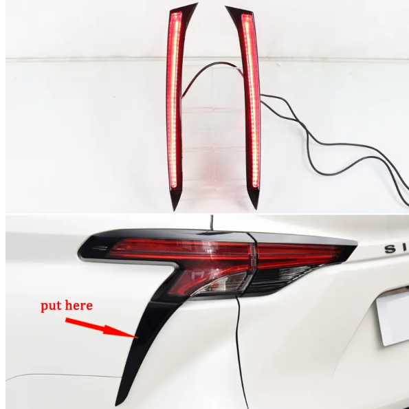 KEEN 12V LED Rear Bumper Light for Toyota Sienna 2021 2022 Reflector Taillights Turn Signal Lamps Brake Parking Light