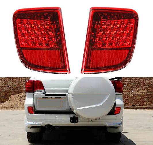 KEEN led Rear Bumper Reflectors Light for Toyota Land Cruiser LC200 FJ200 2008-2018 Tail Lamp Brake Parking Lights