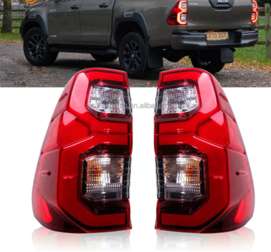 KEEN DC9-14 Taillight for Toyota Hilux 2020 2021 LED Tail Lamp Assembly with DRL Flow Turn Signal Brake Light