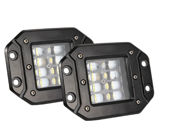 KEEN 5 Inch 80W Flush Mount LED Work Lamp for Car Boat SUV 4x4 Jeep Tractor Trucks Offroad Spot Headlight Light Bar