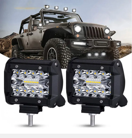 KEEN 4" Inch 60W 20LED Work Light for Car SUV Truck Tractor ATV Boat Flood Spot Combo Offroad Driving Fog Lamp