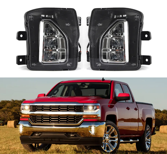 KEEN New Driving Fog Light for Chevrolet Chevy Silverado 2016-2018 Front Fog Lamp DRL Headlights
