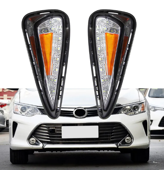 KEEN Waterproof Daytime Running Lamp for Toyota Camry 2015 2016 Car Fog Lamp LED DRL with Turn Signal Car Turning