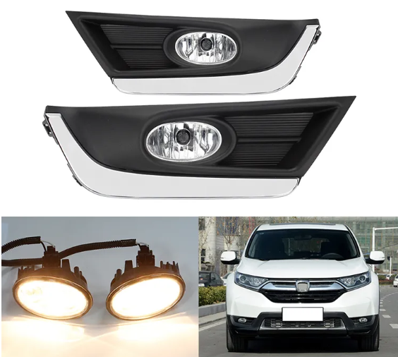 KEEN 12V Waterproof DRL for Honda CRV 2014-2016 LED Daytime Running Light With Amber Turn Signal Car Fog Lamp