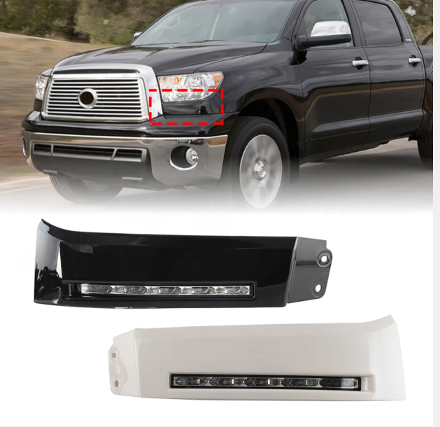 KEEN Car Front Bumper Daytime Running Light For Toyota Tundra 2008-2013 Sequoia DRL Driving Fog Lamp Head Lights