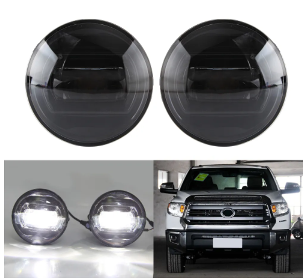 KEEN Wholesale 12V LED Fog Lamp for Tundra 2005-2011 Car Driving Headlights Front Bumper fog light White Driving DRL