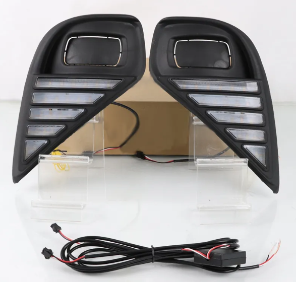 KEEN led Daytime Running Light for Toyota Highlander 2020 2021 2022 DRL Driving Fog Lamp with Flow Turn Signal Auto Head Lights