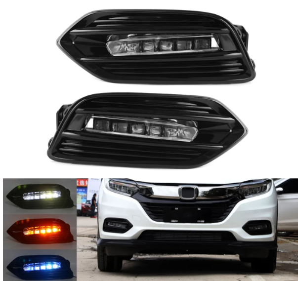 KEEN 12V Daytime Running light for Honda  VEZEL HRV 2019 2020 LED DRL with Flowing Turn Signal Driving Head Daylight