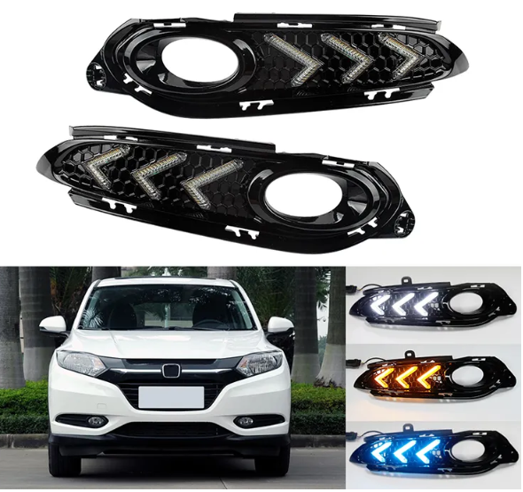 KEEN Waterproof Car Lamp LED Daytime Running Light Fog Light Cover LED for Honda Vezel 2014-2018