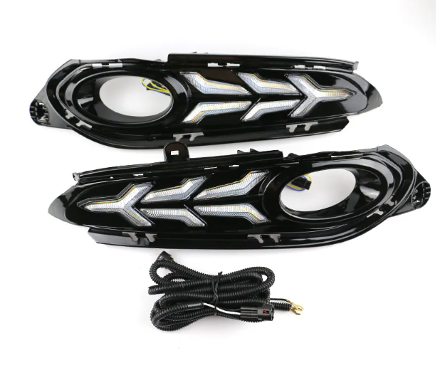 KEEN Car Led Daytime Running Light for Honda Vezel HRV HR-V 2015 2016 2017 2018 DRL with Turn Signal Fog Lamp Cover Head Lights