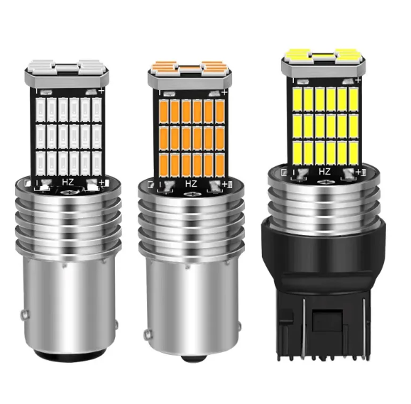KEEN Dc12V 1156 1157 Canbus 4014 45SMD DRL Auto led Lights BAU15S PY21W BA15D 3156 3157 7440 7443 Car Light Bulb