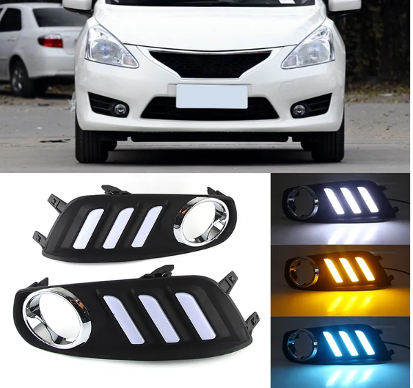 KEEN High performance 12V LED Daytime Running Lights With Fog Lamp DRL Led Lights For Nissan Tiida 2012-2015
