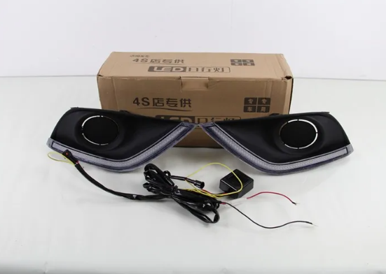 KEEN Super Bright 12V LED DRL for Nissan SUNNY Versa 2014 Led Daytime Running Light with amber Turn Signal Light