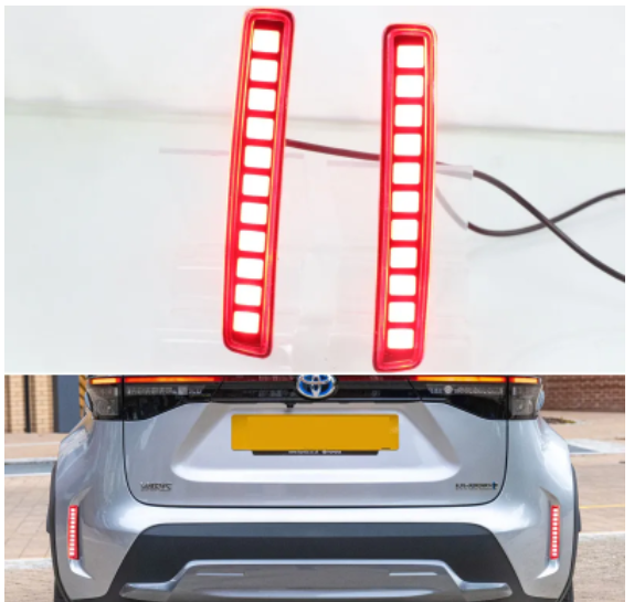 KEEN 3 Functions led Rear Bumper Light for Toyota Yaris Cross 2020 2021 2022 Brake Turning led Reflectors Tail Lamp