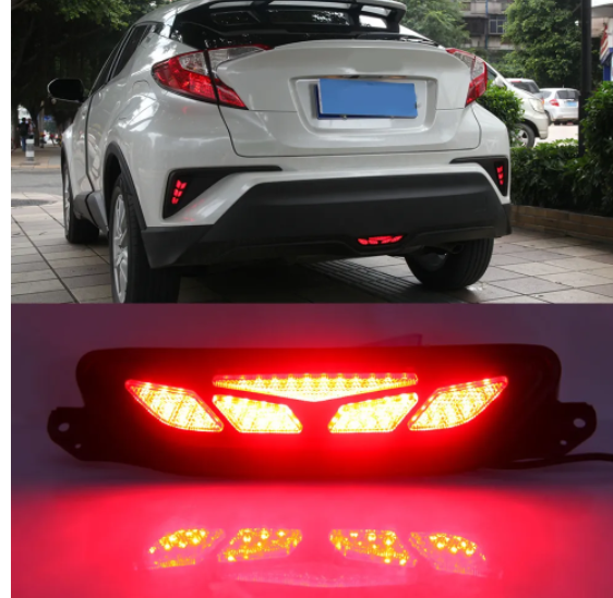 KEEN Car LED Reflectors Light for Toyota CHR 2018-2020 Tail Light Flash Brake Light Rear Middle Bumper Lamp