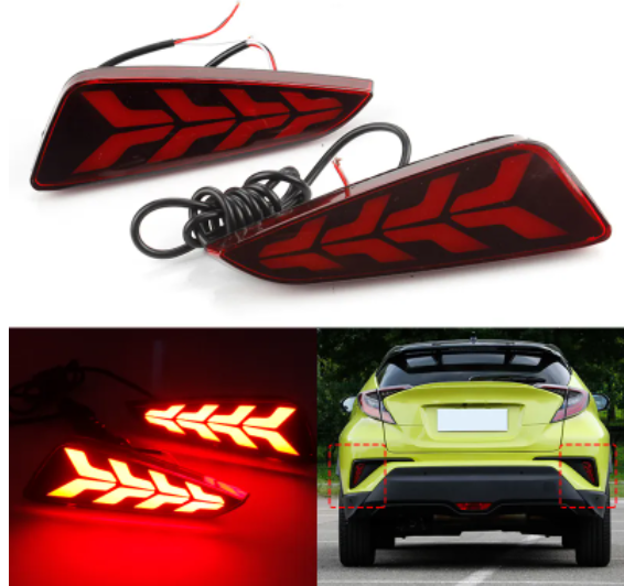 KEEN Waterproof Car Led Rear Bumper Lamp for Toyota CHR 2018-2020 IZOA Auto Tail Light Warn Brake Parking led
