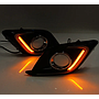 KEEN Car Led DRL for Mazda 3 AXELA 2013-2016 Daytime Running Light with Turn Signal Auto Fog Lamp Cover Auto Headlight